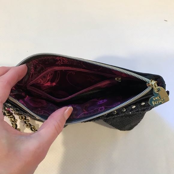 NWT Betsey Johnson Black Bow Dressy Clutch/ Wristlet Zip closure, - Picture 5 of 6